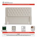 Ver imagem 6 de Cabeceira Atena para Cama Box Queen Size 160cm Capitonê com Frame Suede Bege Claro - Desk Design