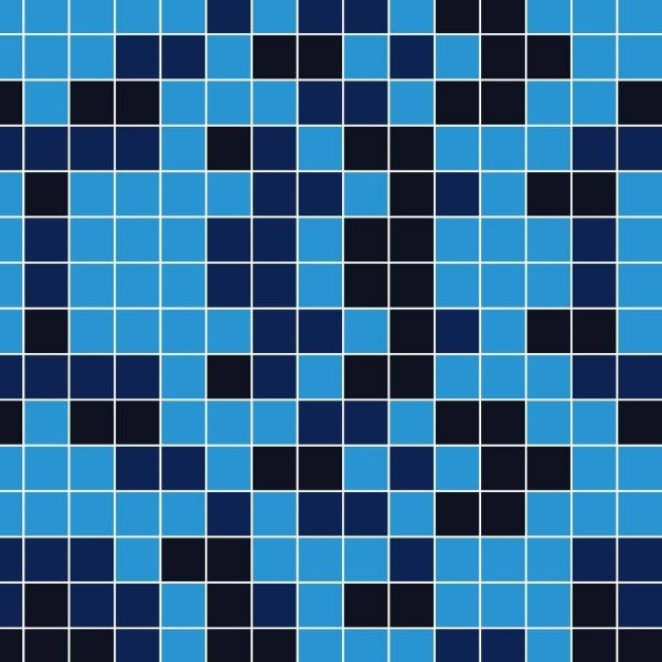 Papel de Parede Lavável Pastilhas Azuis e Pretas 9m - 1