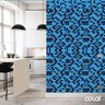 Papel de Parede Lavável Pastilhas Azuis e Pretas 9m - 3