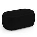 Ver imagem 7 de Namoradeira com Puff Orgânico Molly 02 Lugares Couríssimo Preto - Desk Design