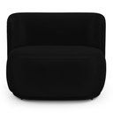 Ver imagem 4 de Namoradeira com Puff Orgânico Molly 02 Lugares Couríssimo Preto - Desk Design