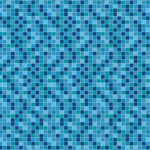 Papel de Parede Adesivo Lavável Pastilhas Tons de Azul 9m - 1