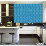 Papel de Parede Adesivo Lavável Pastilhas Tons de Azul 9m - 2
