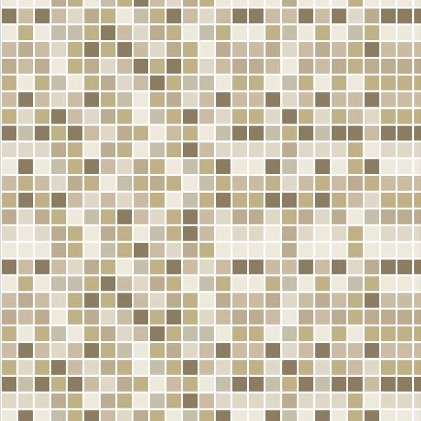 Papel de Parede Lavável Pastilhas Branco-Amarelado 12m - 1