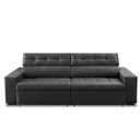 Ver imagem 4 de Sofá Retrátil e Reclinável 3 Lugares com Molas 2,10m Dani Suede Cinza Adonai Estofados