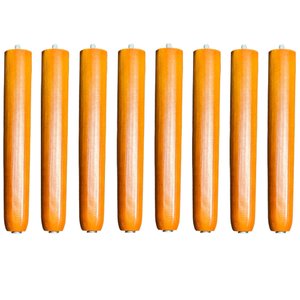 Kit 08 Pés Palito Madeira 25 Cm Rosqueável P02 Móveis Poltrona Puff Mesa - Inoviza