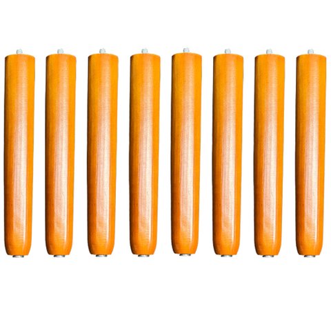 Kit 08 Pés Palito Madeira 25 Cm Rosqueável P02 Móveis Poltrona Puff Mesa - Inoviza