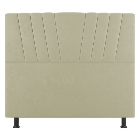 Cabeceira Cama Box Casal King Size Dublin 195cm Sintético Bege - Abmaza