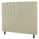 Ver imagem 3 de Cabeceira Cama Box Casal King Size Dublin 195cm Sintético Bege - Abmaza