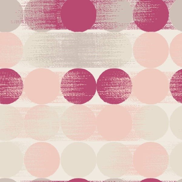 Papel de Parede Lavável Bolas em Tons de Vermelho 12m - 1