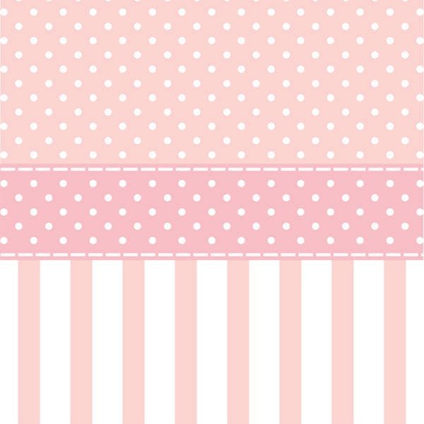 Papel de Parede Lavável Bolas Brancas de Fundo Rosa 9m - 1