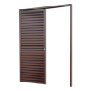 Ver imagem 1 de Porta de Correr Suspensa Veneziana Dir L.25 Marrom Corten 210x80 Brimak