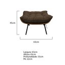 Ver imagem 5 de Kit 02 Poltronas e 02 Puffs Costela Base Fixa Suede - Doce Sonho Móveis - Marrom