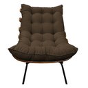 Ver imagem 6 de Kit 02 Poltronas e 02 Puffs Costela Base Fixa Suede - Doce Sonho Móveis - Marrom