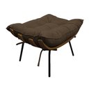 Ver imagem 3 de Kit 02 Poltronas e 02 Puffs Costela Base Fixa Suede - Doce Sonho Móveis - Marrom