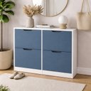 Ver imagem 1 de Sapateira para Quarto 24 Pares Madri Azul/Branco