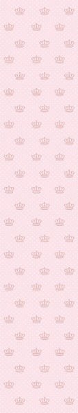 Papel de Parede Adesivo Lavável Coroa Rosa 6m - 7