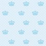 Papel de Parede Adesivo Lavável Coroa Azul Bebê 3m - 1
