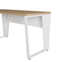 Ver imagem 5 de Mesa em L Escritório 210cm X 210cm Pés Metal F5 Office Cor:macadâmia com Branco