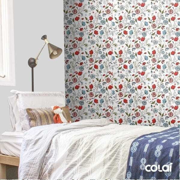 Papel De Parede Adesivo Lavável Flores De Crianças 9m - 3