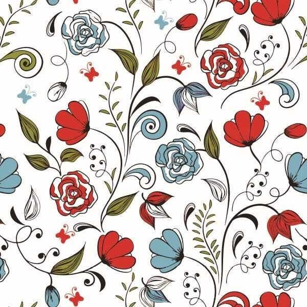 Papel De Parede Adesivo Lavável Flores De Crianças 9m - 1