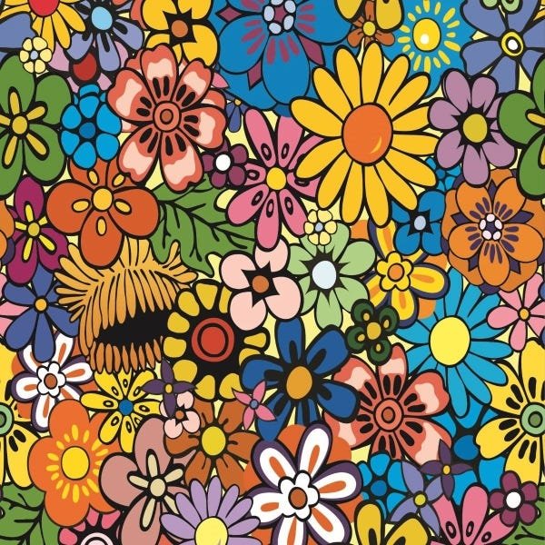 Papel De Parede Adesivo Lavável Flores Silvestres 9m - 1