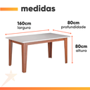 Ver imagem 4 de Conjunto Sala de Jantar Mesa Miami 1,60m 6 Cadeiras Santiago Dobuê