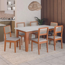Conjunto Sala de Jantar Mesa Miami 1,60m 6 Cadeiras Santiago Dobuê - 3