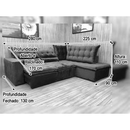 Sofá Canto Retrátil Reclinável Bege 501 Barcelona - 9