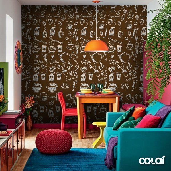 Papel de Parede Adesivo Lavável Orbes Coloridos 15m - 5