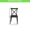 Ver imagem 2 de Kit 4 Cadeiras de Jantar Katrina Preta Polipropileno