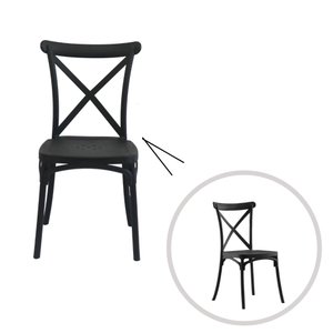 Kit 4 Cadeiras de Jantar Katrina Preta Polipropileno