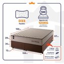 Ver imagem 3 de Conjunto Cama Box Espuma San Diego Bege Queen 158x198x67