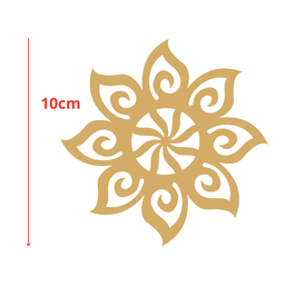 Mandala Catavento - Mdf - Cru - Riqueza Prosperidade - 10cm - 2