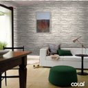 Ver imagem 2 de Papel de Parede Adesivo Lavável Pedra Bege