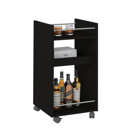 Carrinho Bar Brito Preto Artely Preto