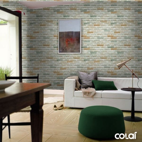 Papel de Parede Adesivo Lavável Tijolo Colonial Maciço 6m - 2