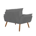 Ver imagem 3 de Sofá 2 Lugares Namoradeira Opala para Sala Pés Palito Suede Cinza - W&d Decor