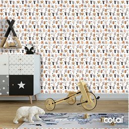 Papel De Parede Adesivo Lavável Gatos No Jardim 3m - 3