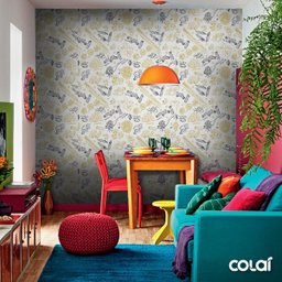 Papel De Parede Adesivo Lavável Macarrão 3m - 5