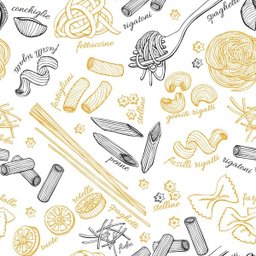 Papel De Parede Adesivo Lavável Macarrão 3m - 1
