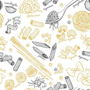 Papel De Parede Adesivo Lavável Macarrão 3m