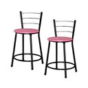 Ver imagem 1 de Jogo 2 Banqueta Baixa Ratan Preta Cristal Lamar Design Banqueta Ratan Cristal Rosa