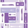 Papel De Parede Adesivo Lavável Talheres Violeta 3m - 1