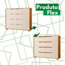 Ver imagem 6 de Comoda Doble 8 Gavetas Quarto Cinamomo com Off White Vistas Flex - Albatroz
