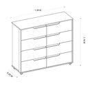 Ver imagem 7 de Comoda Doble 8 Gavetas Quarto Cinamomo com Off White Vistas Flex - Albatroz