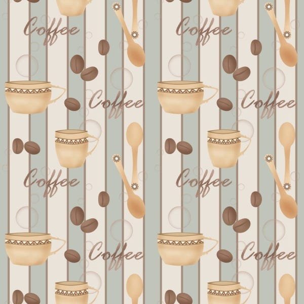 Papel De Parede Adesivo Lavável Gãos De Café 9m - 1