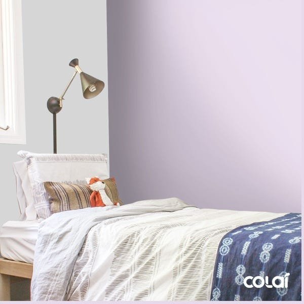 Papel De Parede Adesivo Lavável Violeta Liso 9m - 3