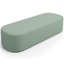Ver imagem 2 de Puff Decorativo Orgânico para Living Quarto 140cm Doha W01 Linho Verde Menta - Lyam Decor