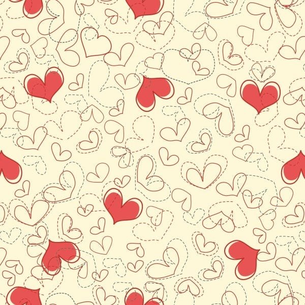 Papel De Parede Adesivo Lavável Corações Pontilhados 18m - 1